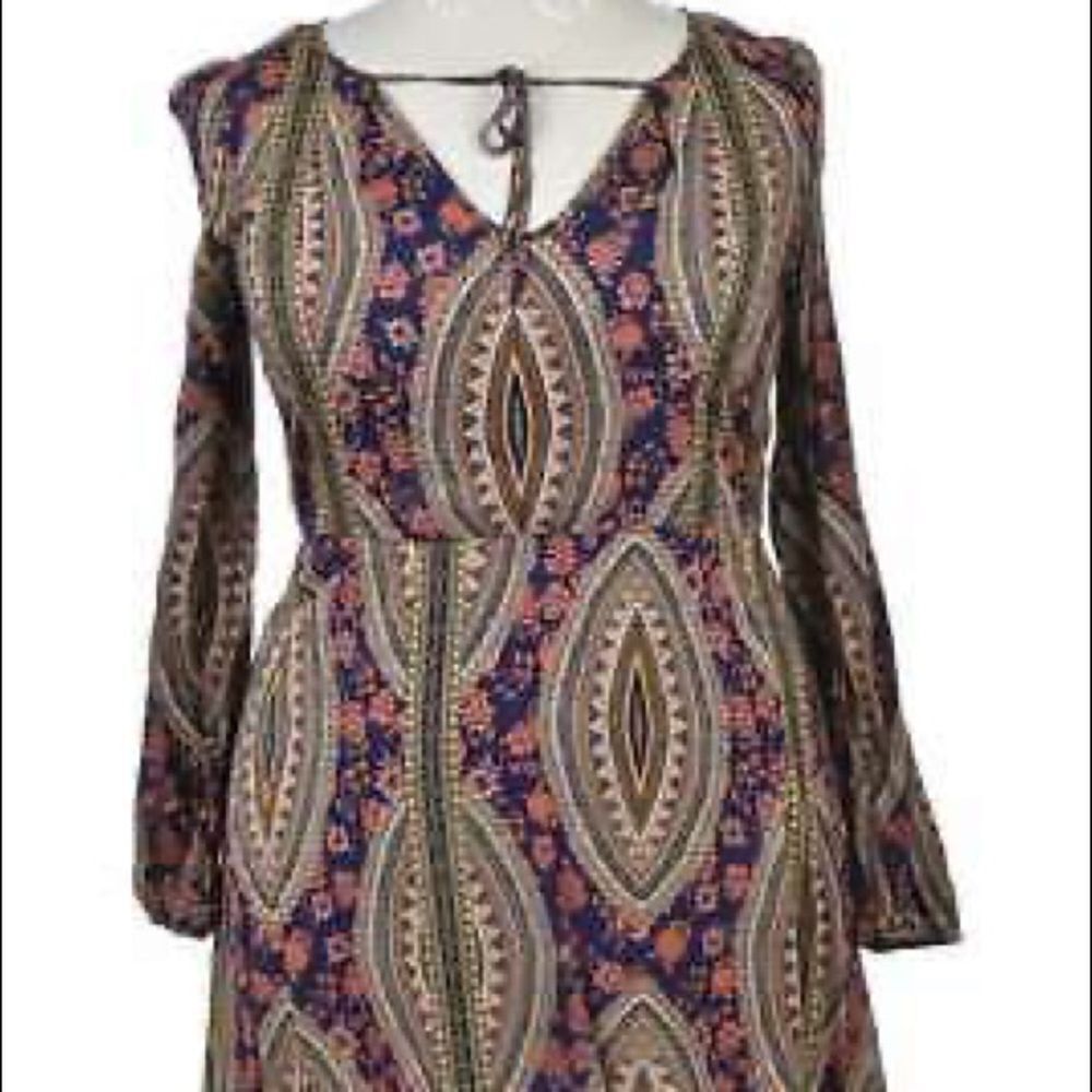 Plus size A-line boho style dress